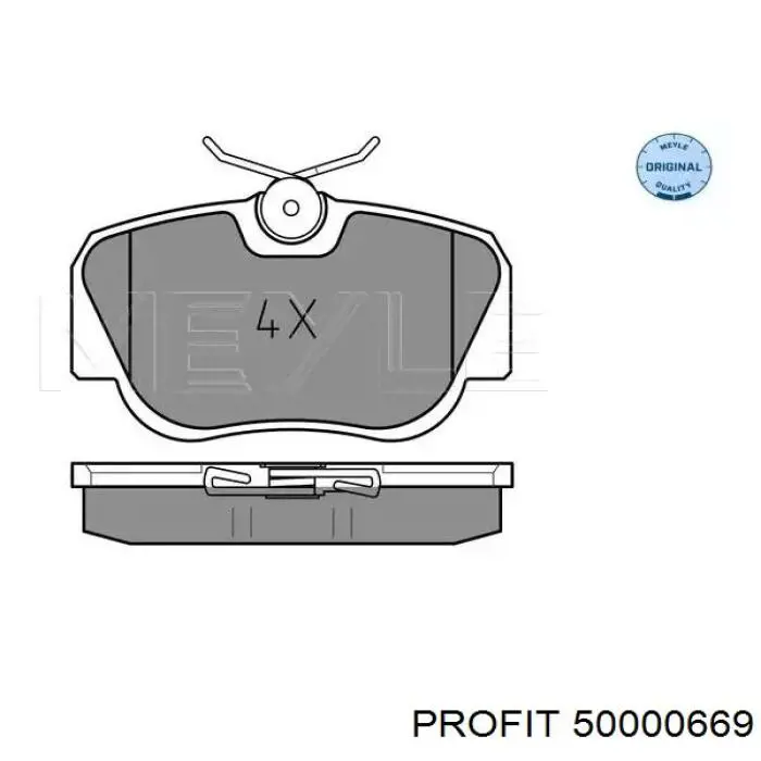 Гальмівні колодки Profit 50000669 ціна, від 11.55 USD