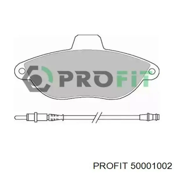 Передні тормозні колодки 50001002 Profit