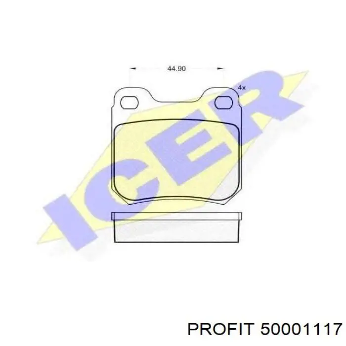 Задні гальмівні колодки Profit 50001117 ціна, від 10.01 USD
