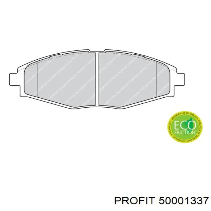 Колодки гальмівні передні, дискові 50001337 Profit