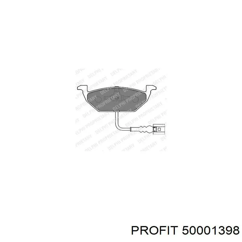 Передні тормозні колодки 50001398 Profit