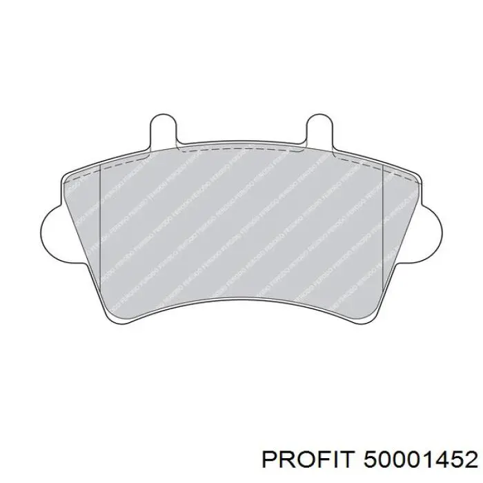 Колодки гальмівні передні, дискові 50001452 Profit