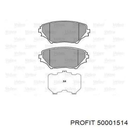 Колодки гальмівні передні, дискові 50001514 Profit