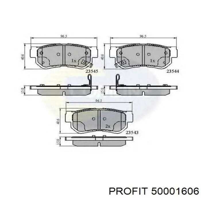 Купити 50001606 Profit Задні колодки