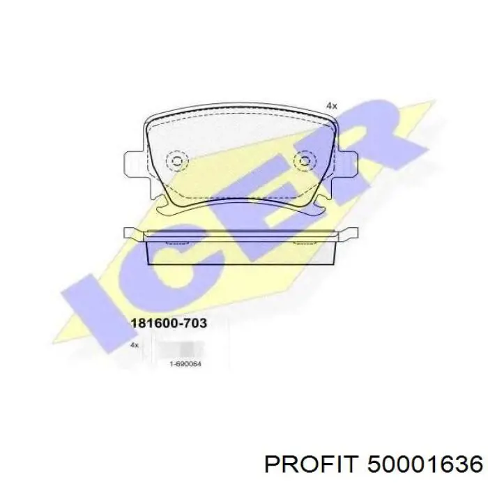 Купити 50001636 Profit Задні колодки