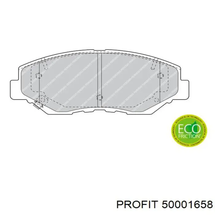 Колодки гальмівні передні, дискові 50001658 Profit