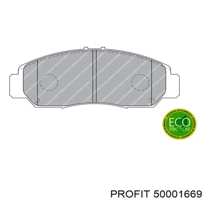Колодки гальмівні передні, дискові 50001669 Profit