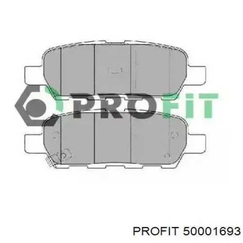 Колодки гальмові задні, дискові 50001693 Profit