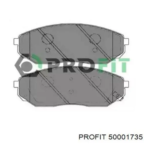 Колодки гальмівні передні, дискові 50001735 Profit