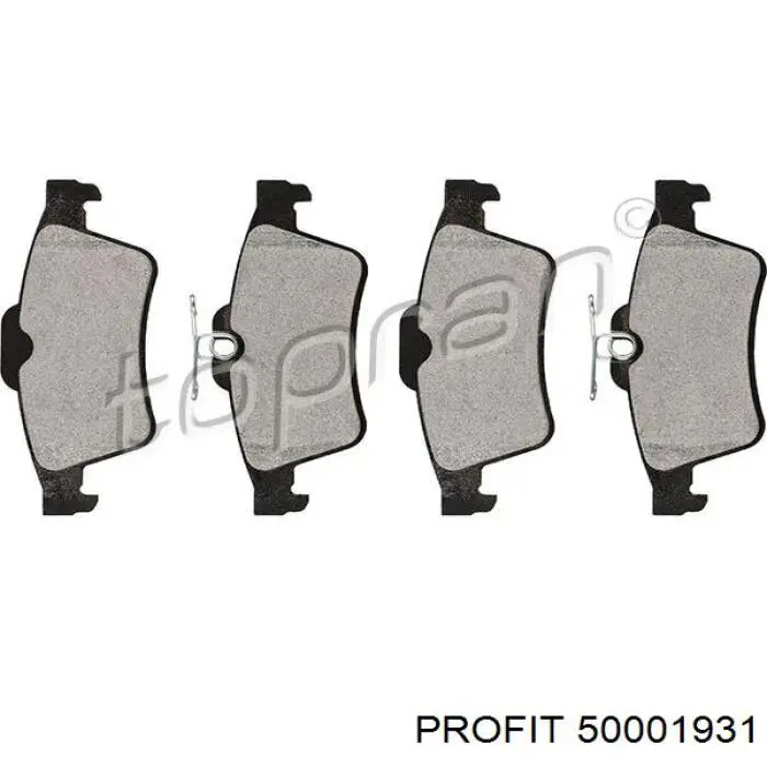 50001931 Profit Колодки гальмівні задні, дискові