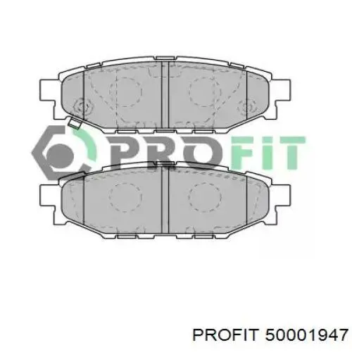 Колодки гальмові задні, дискові 50001947 Profit
