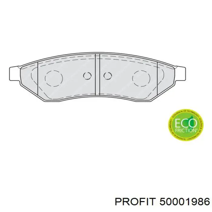 Задні гальмівні колодки Profit 50001986 ціна, від 16.35 USD
