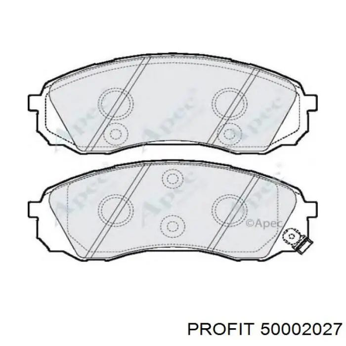 Колодки гальмівні передні, дискові 50002027 Profit