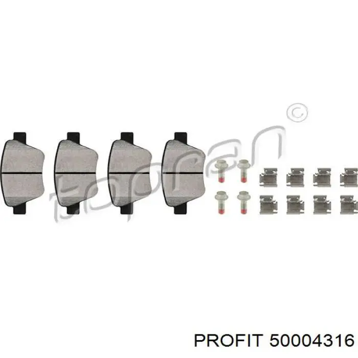 Купити 50004316 Profit Задні колодки