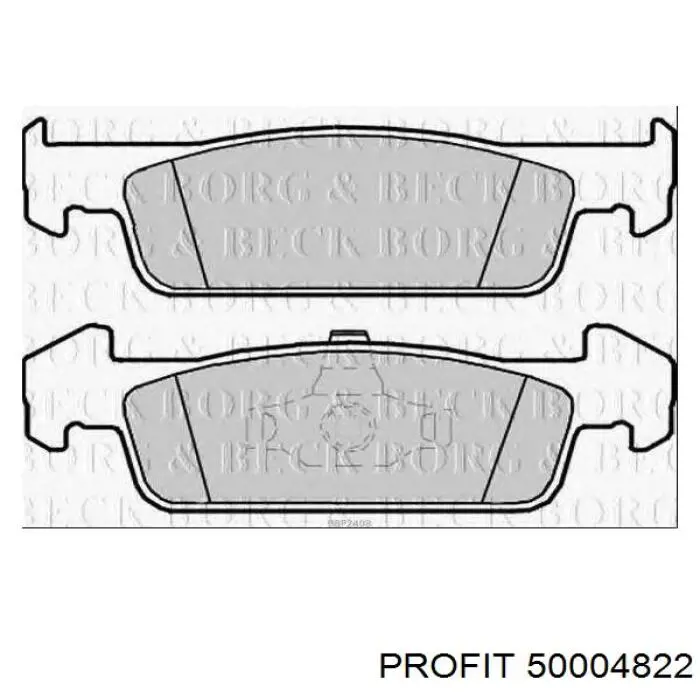 Колодки гальмівні передні, дискові 50004822 Profit