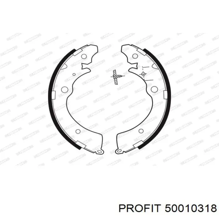 Купити 50010318 Profit Колодки гальмові задні, барабанні