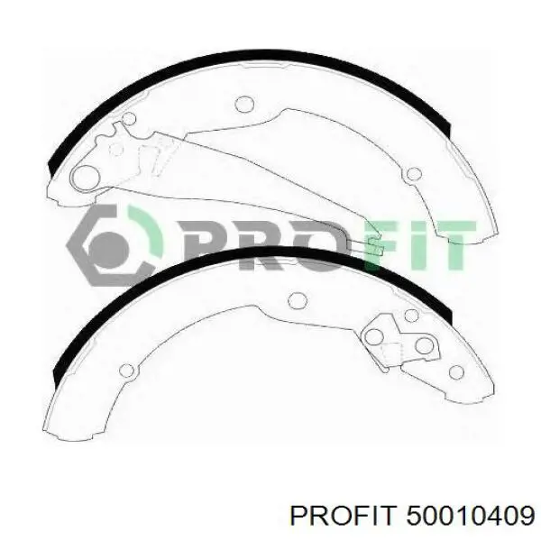 Колодки гальмові задні, барабанні 50010409 Profit