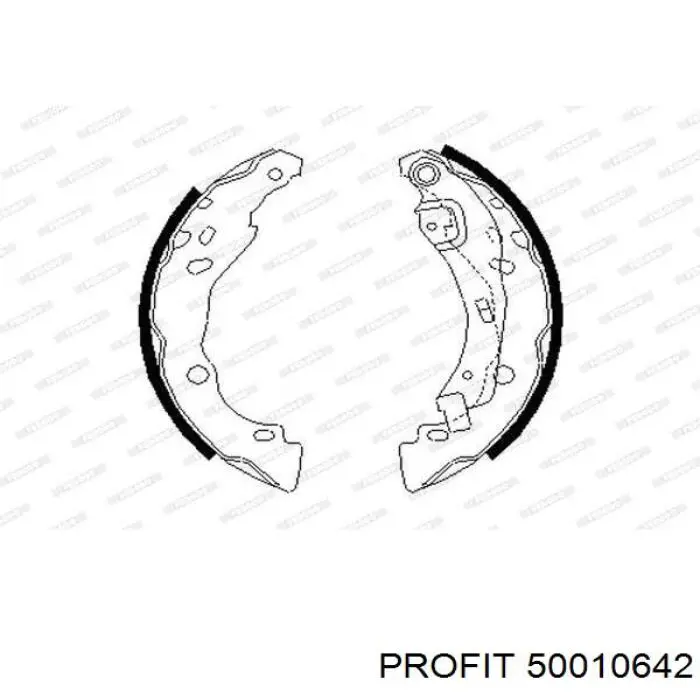 Колодки гальмові задні, барабанні Profit 50010642 ціна, від 18.52 USD