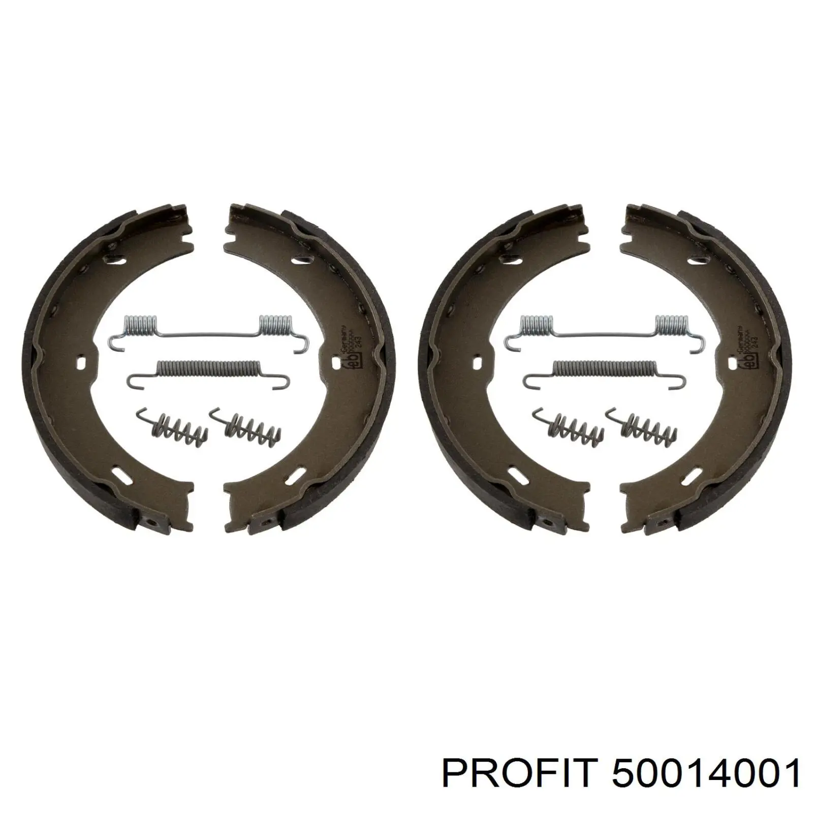 Колодки ручника/стоянкового гальма 50014001 Profit