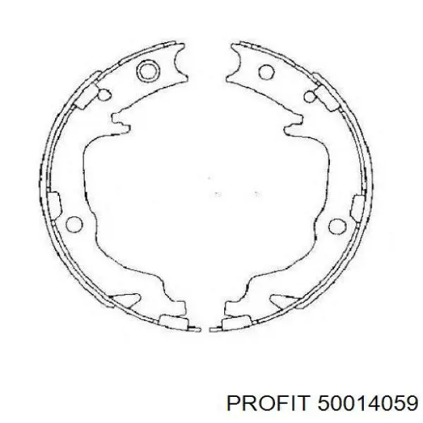 Колодки ручника / стоянкового гальма Profit 50014059 ціна, від 22.35 USD