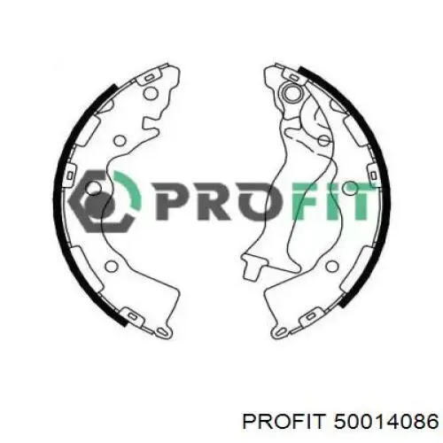 50014086 Profit Колодки гальмівні задні, барабанні