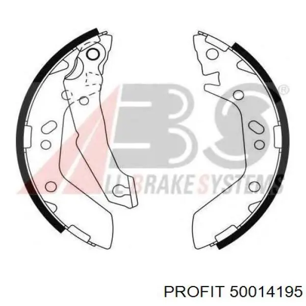 Колодки гальмові задні, барабанні Profit 50014195 ціна, від 13.55 USD