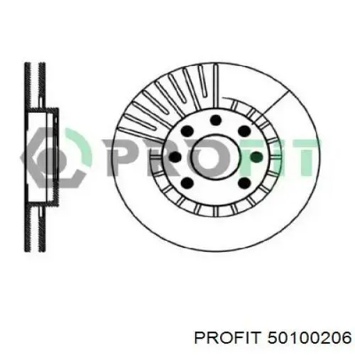 Диск гальмівний передній 50100206 Profit