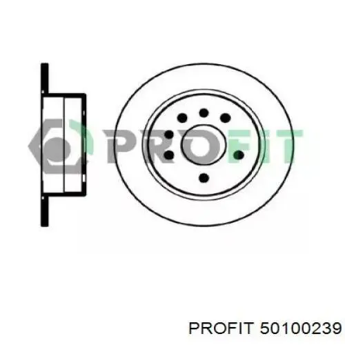 Диск гальмівний задній 50100239 Profit