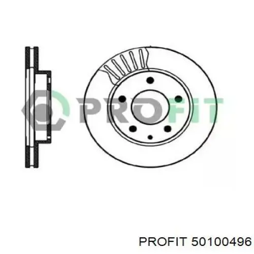 Диск гальмівний передній 50100496 Profit