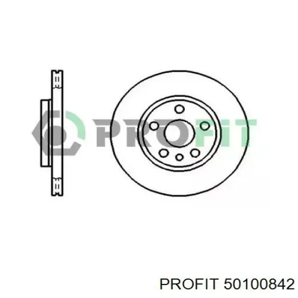 Диск переднього гальма Profit 50100842 ціна, від 24.73 USD