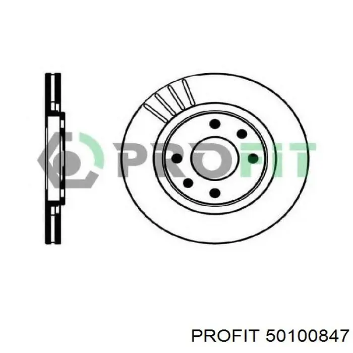 Диск гальмівний задній 50100847 Profit