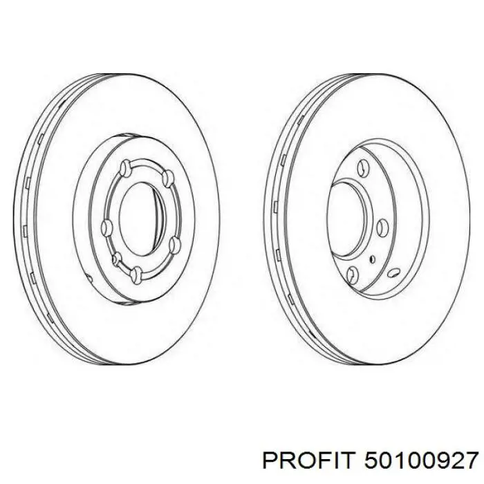 Диск переднього гальма Profit 50100927 ціна, від 29.81 USD