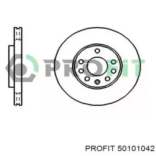 Диск гальмівний передній 50101042 Profit