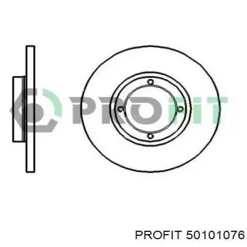 Диск переднього гальма Profit 50101076 ціна, від 15.94 USD