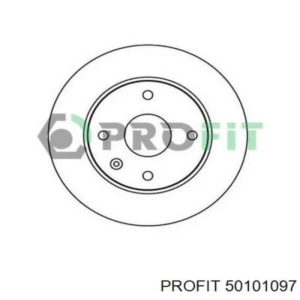 Диск переднього гальма Profit 50101097 ціна, від 23.46 USD