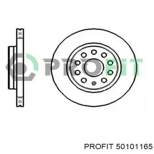 Диск переднього гальма Profit 50101165 ціна, від 44.10 USD