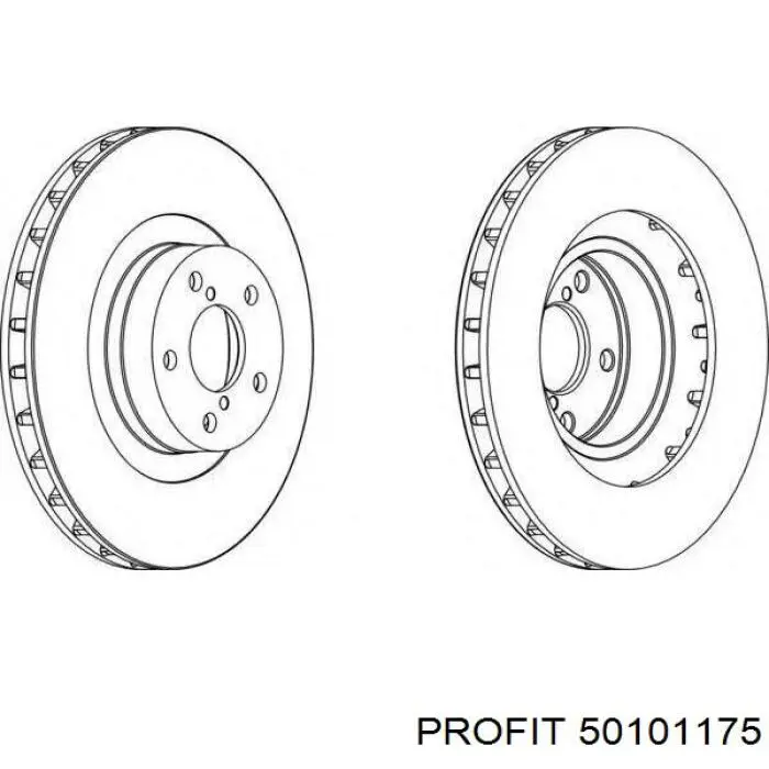 Диск переднього гальма Profit 50101175 ціна, від 76.04 USD