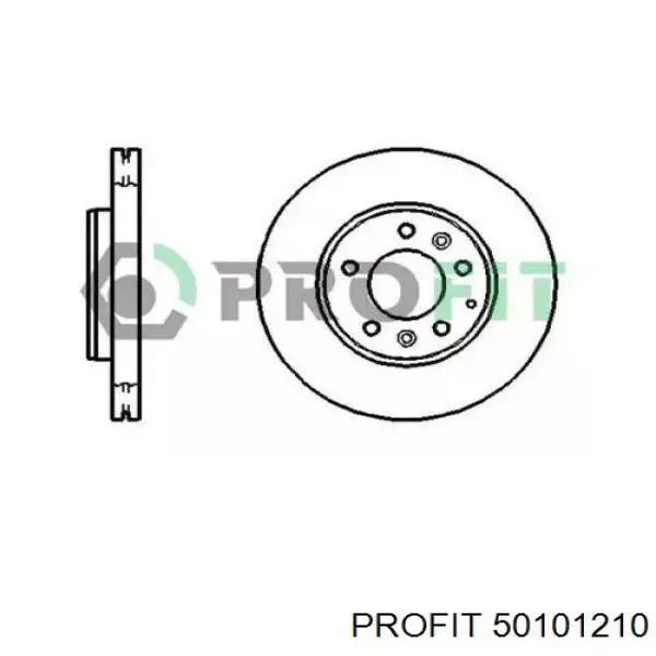 Диск гальмівний передній 50101210 Profit
