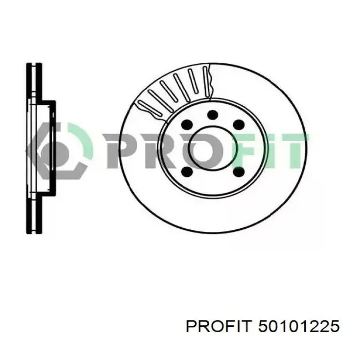 Диск гальмівний передній 50101225 Profit