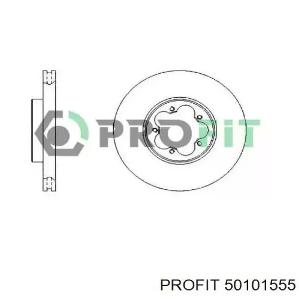 Диск гальмівний передній 50101555 Profit