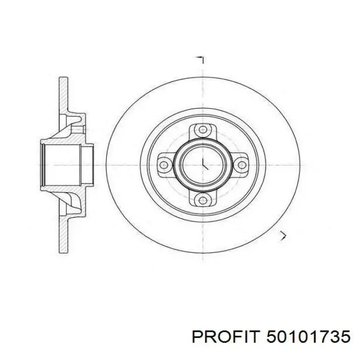 Диск гальмівний задній 50101735 Profit