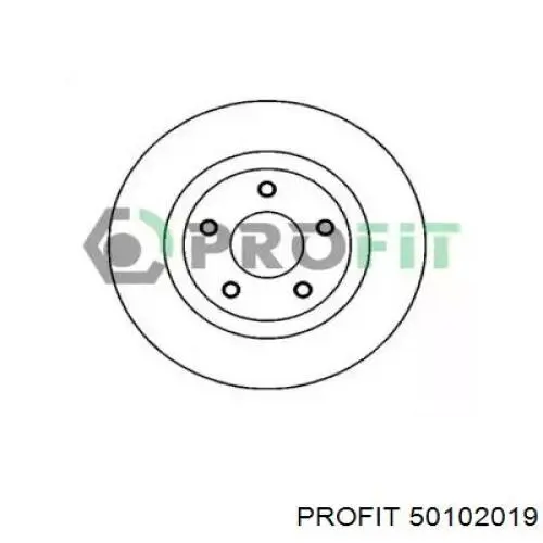 Диск гальмівний передній 50102019 Profit