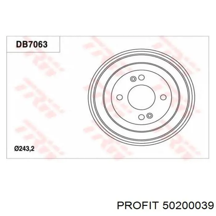 Барабан гальмівний задній 50200039 Profit