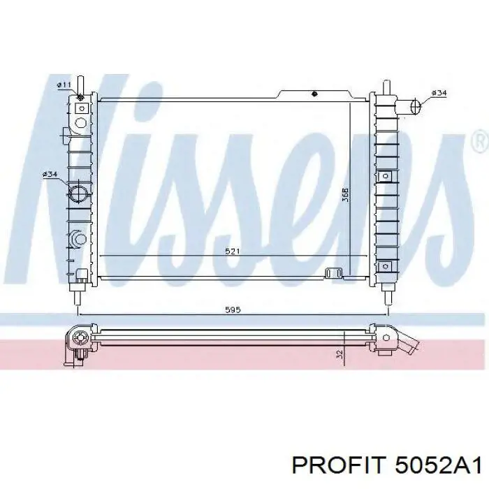 Радіатор основний Tempest TP15632381 ціна, від 32.73 USD