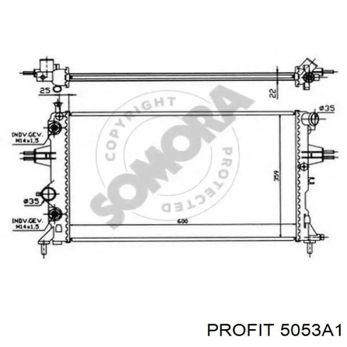 Радіатор PR5051A1 Profit