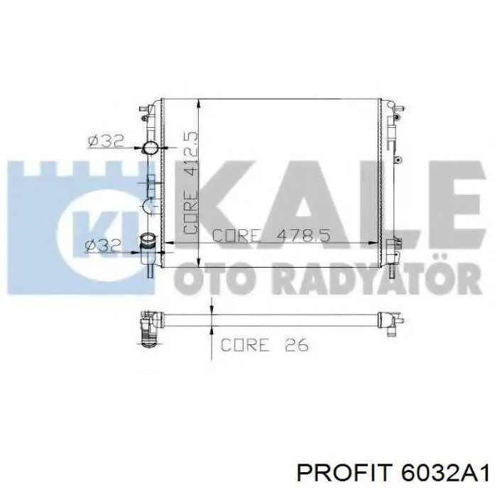 Радіатор 6032A1 Profit