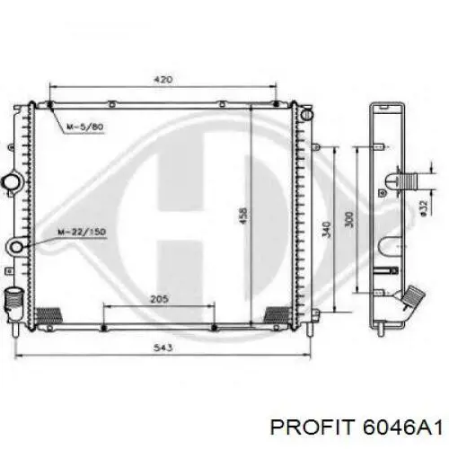 Купити PR6046A1 Profit Радіатор двигуна