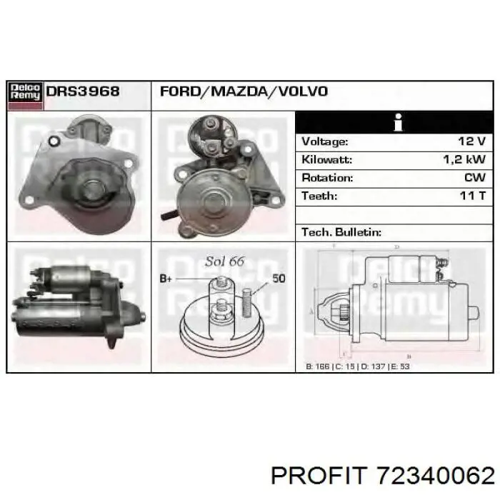 Щеткодеpжатель стартера Mazda 2 (DY) (Мазда 2)