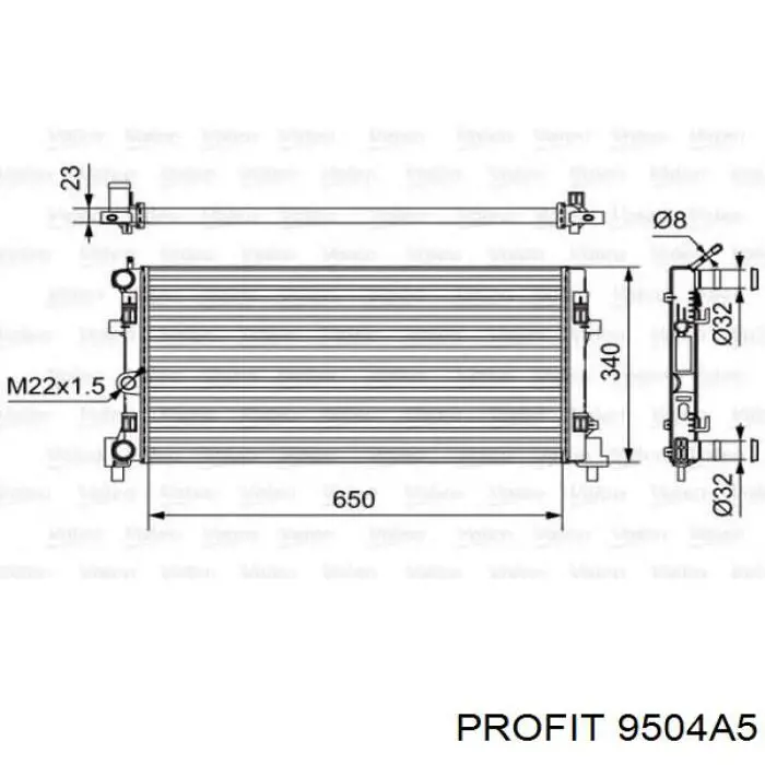 9504A5 Profit радіатор охолодження двигуна