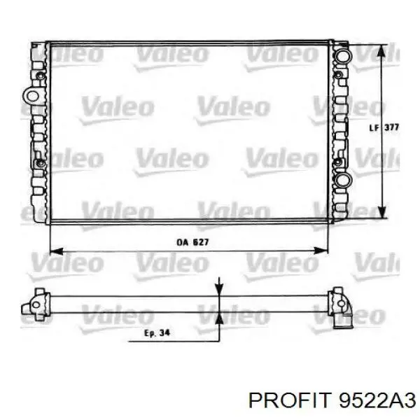 Радіатор охолодження двигуна 9522A3 Profit
